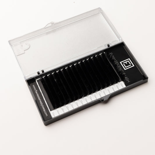 wimpernbox 0,06 flawless lashes offenes tray einzellängen für mega und softvolumen