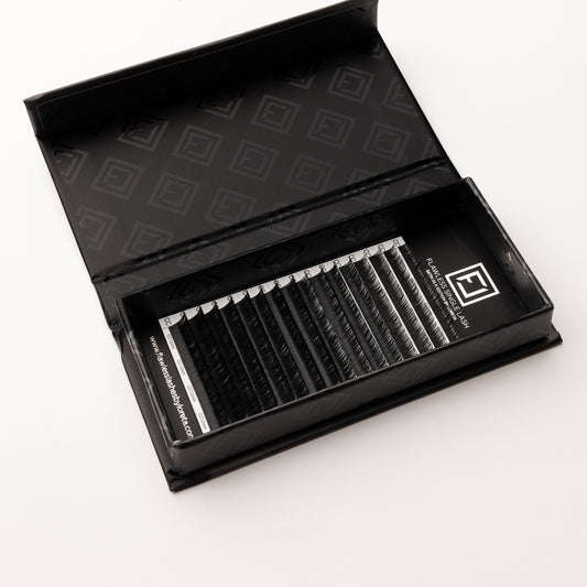 mixbox 0,12 flawless wimpern für professionelle wimpernverlängerung natürliche einzeltechnik mixbox schwarz seitenansicht