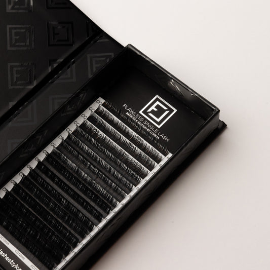 mixbox seitensansicht 0,12 volumenwimpern für einzeltechnik ideal tiefschwarz und best quality