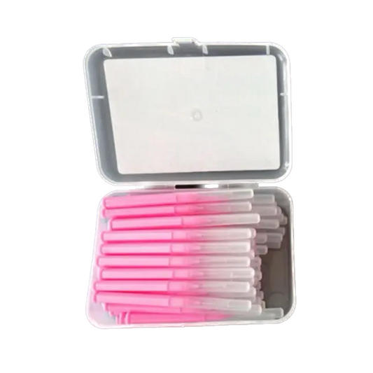 Lash& Browlift Separier Bürsten mit langem Stab- pink 10-30 Stk