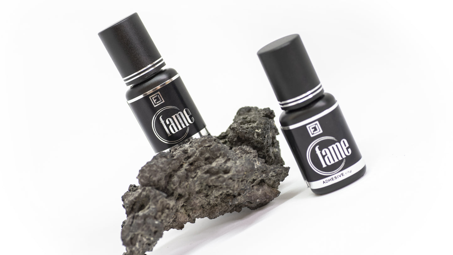 2x Fame Wimpernkleber schnelltrocknender Wimpernkleber für Profis für niedrige Luftfeuchtigkeit und Temperatur. ideal geeignet. made in europa