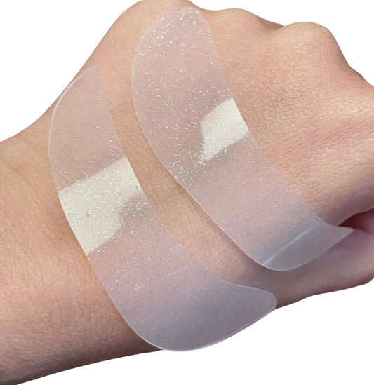 wiederverwendbare Silikon Eye pads mit Glitter Lashlift