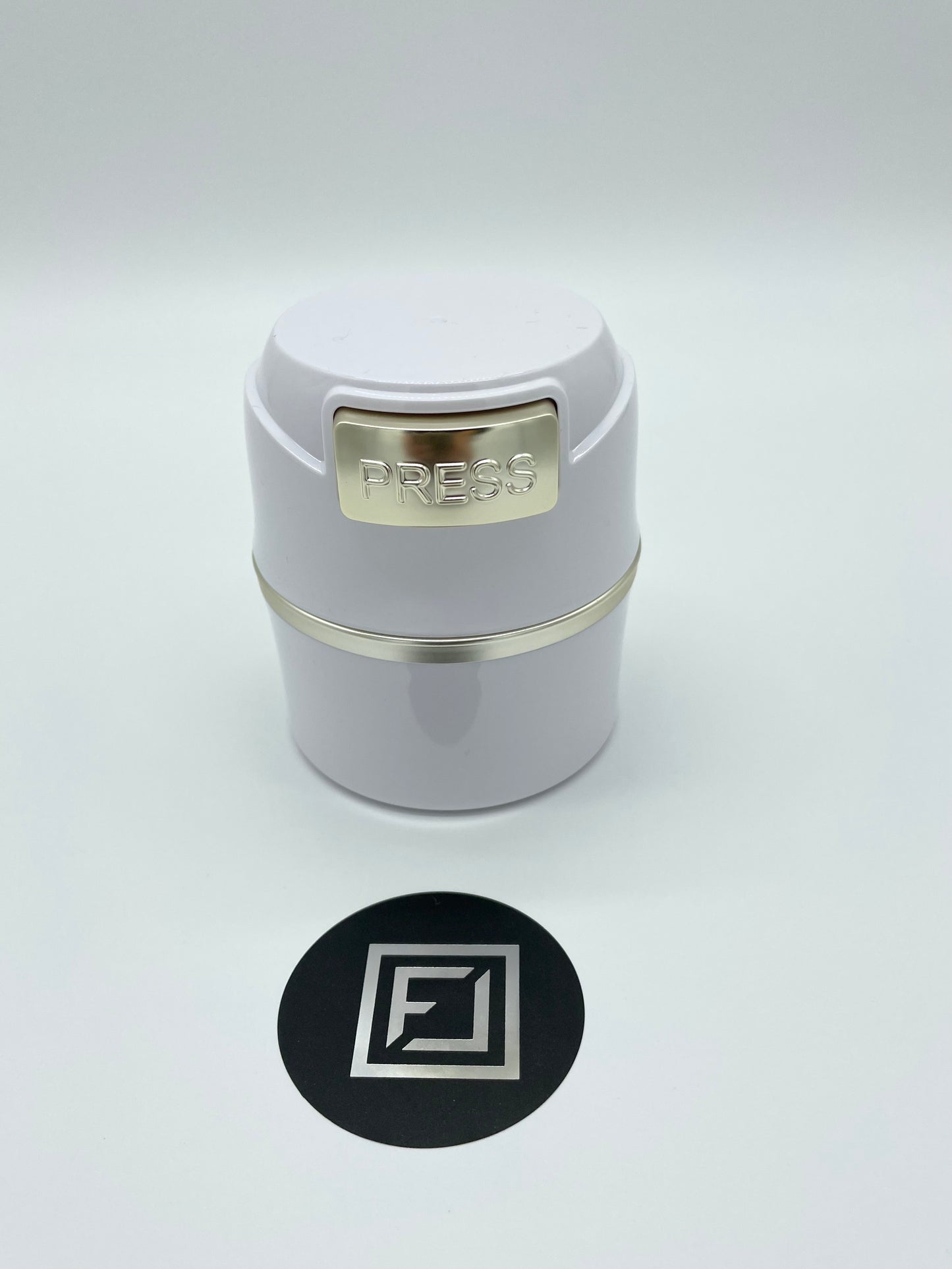 luftdichte Wimpernkleber Box Glue Container weiss gold / grau