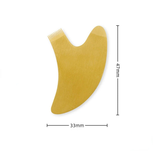 V Tool aus Metall Lashlift Kamm Bürste wiederverwendbar gold