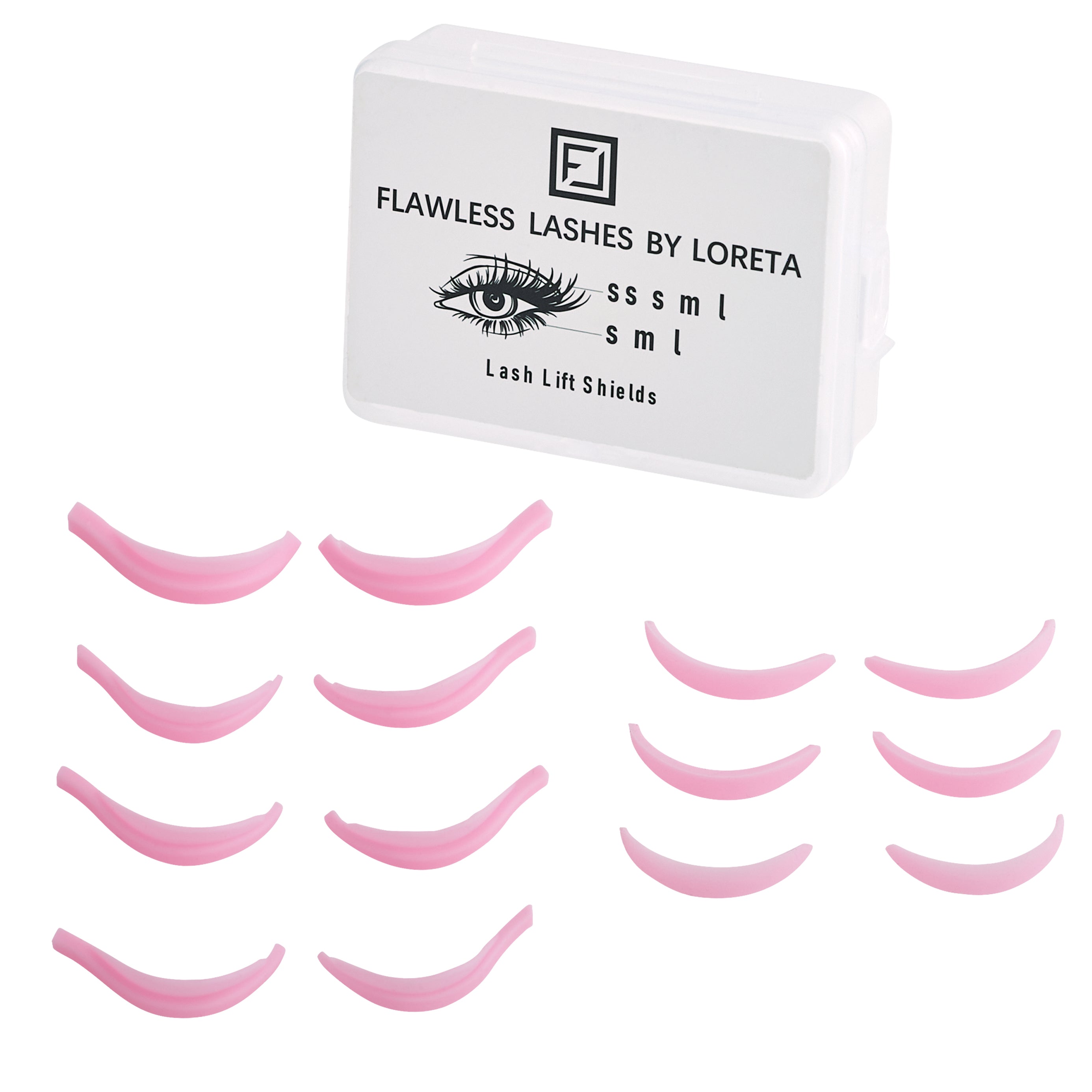 Silikon Pads by Ana Ceni Mix Box in Pink Glitzer für das Wimpernlifting –  EasyLift Pro
