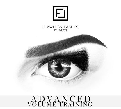 fortgeschrittener flawless lashes wimpernkurs für volumentechnik lashartist schulung in russian volume advanced sadysfaction